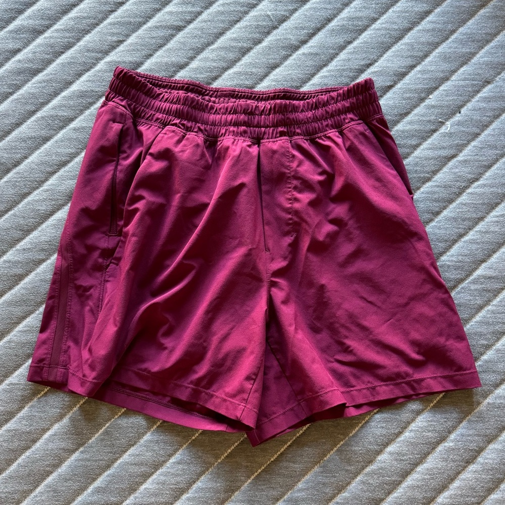 Lululemon Pace Breaker Shorts Linerless 5" Pink Small